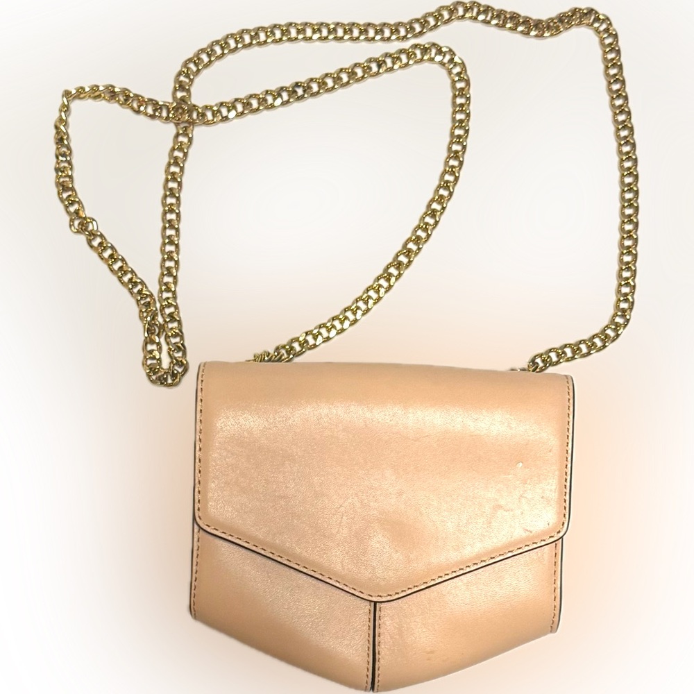 Sandro Lou Cream Leather Crossbody Bag